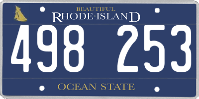 RI license plate 498253