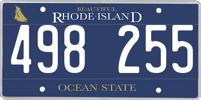 RI license plate 498255