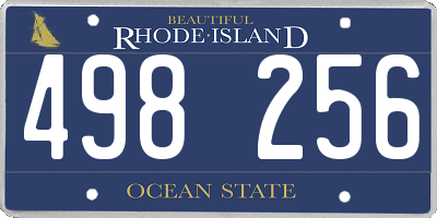 RI license plate 498256