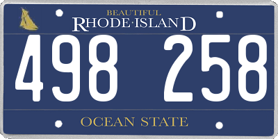 RI license plate 498258