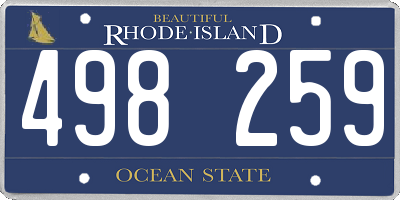 RI license plate 498259