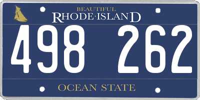 RI license plate 498262