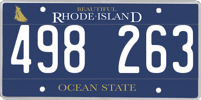 RI license plate 498263