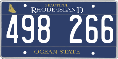 RI license plate 498266