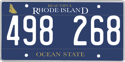 RI license plate 498268