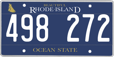 RI license plate 498272