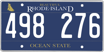 RI license plate 498276