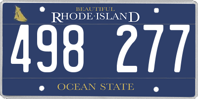 RI license plate 498277