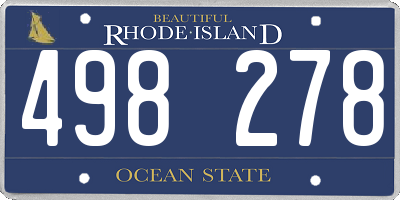 RI license plate 498278