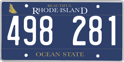 RI license plate 498281