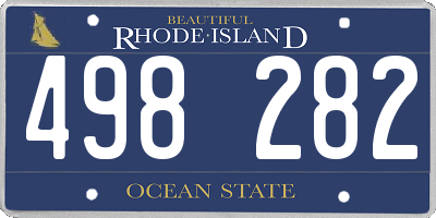 RI license plate 498282