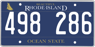 RI license plate 498286