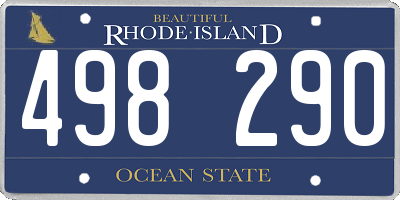 RI license plate 498290