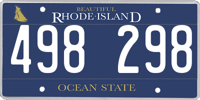RI license plate 498298