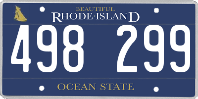 RI license plate 498299