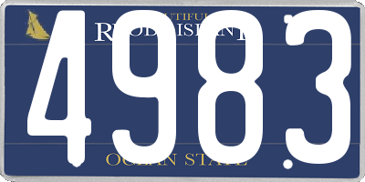 RI license plate 4983