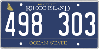 RI license plate 498303