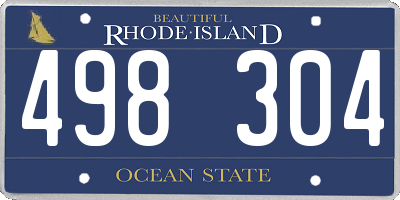 RI license plate 498304