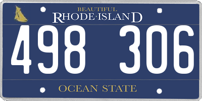 RI license plate 498306