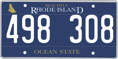 RI license plate 498308