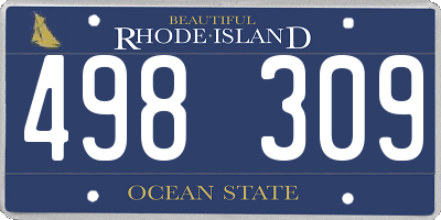 RI license plate 498309
