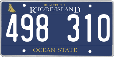 RI license plate 498310