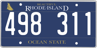 RI license plate 498311