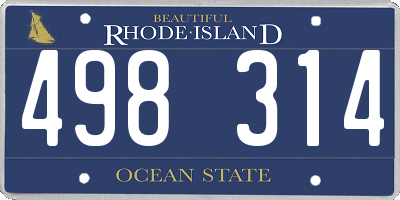 RI license plate 498314