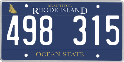 RI license plate 498315
