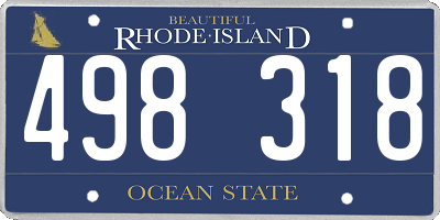 RI license plate 498318