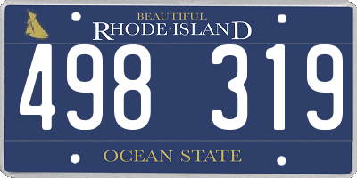 RI license plate 498319
