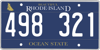 RI license plate 498321