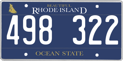 RI license plate 498322