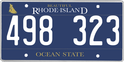 RI license plate 498323