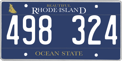 RI license plate 498324