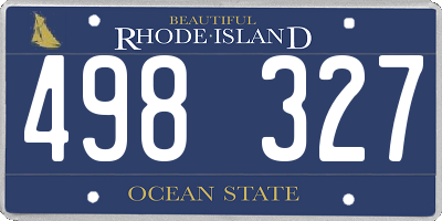 RI license plate 498327