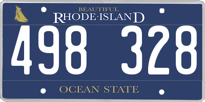 RI license plate 498328