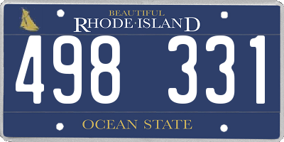 RI license plate 498331