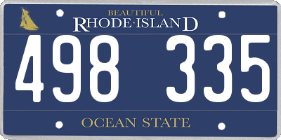 RI license plate 498335