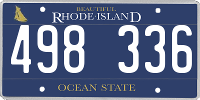 RI license plate 498336