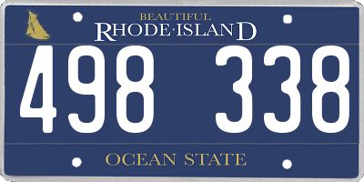 RI license plate 498338
