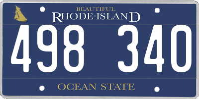 RI license plate 498340