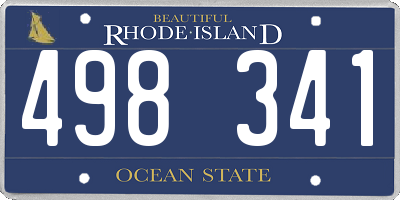 RI license plate 498341