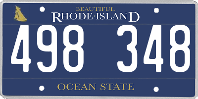 RI license plate 498348