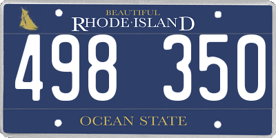RI license plate 498350
