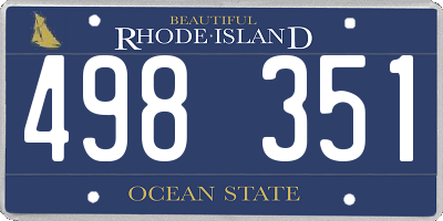 RI license plate 498351