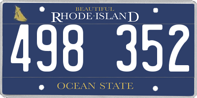 RI license plate 498352