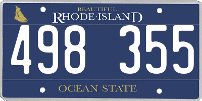 RI license plate 498355