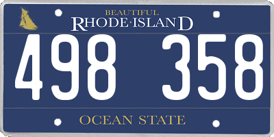 RI license plate 498358