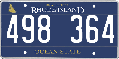 RI license plate 498364